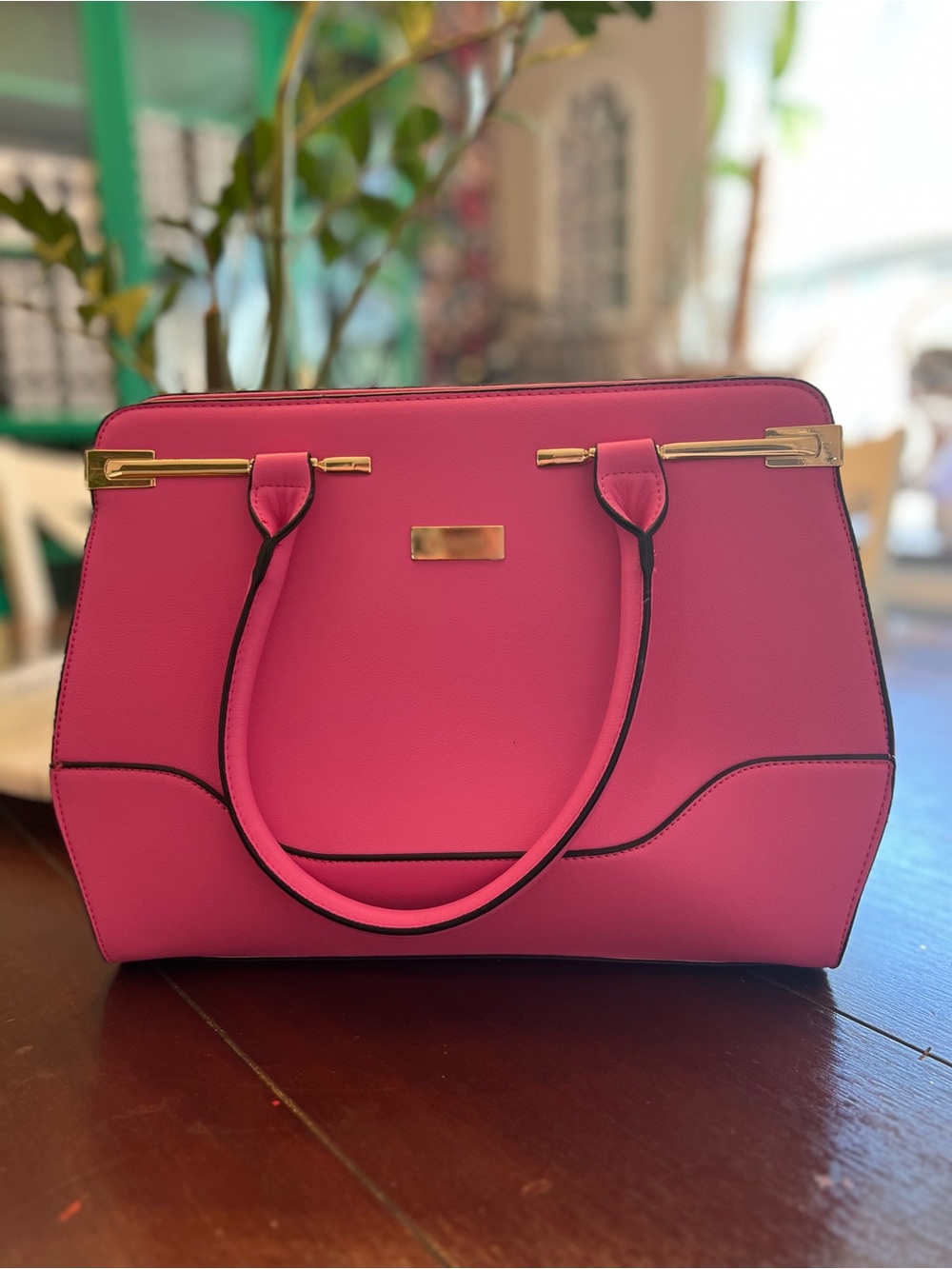 Dasein Women's Pink Structured Tote Handbag